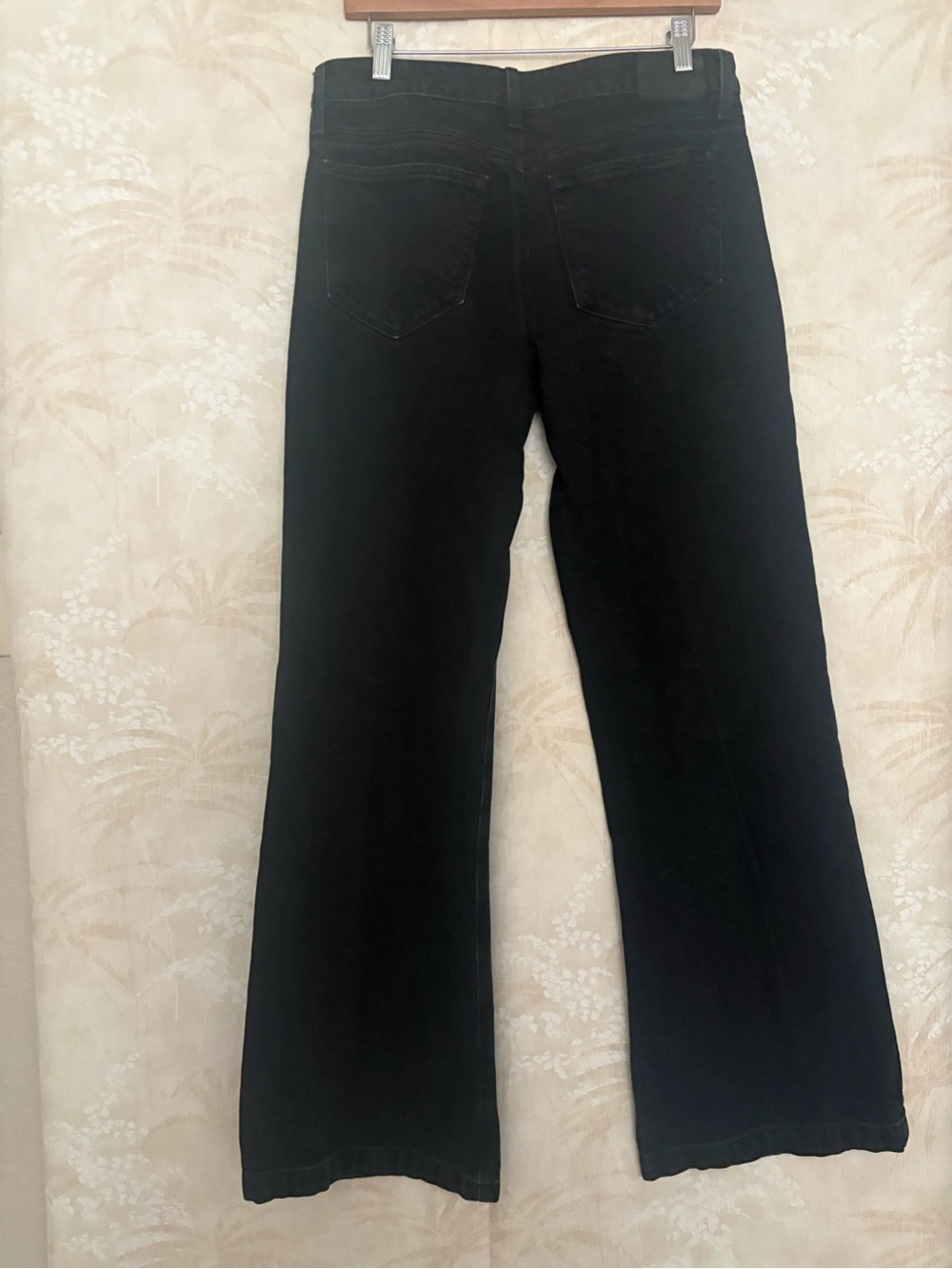 PAIGE Black Wide-Leg Jeans with High Rise - Picture 3 of 13